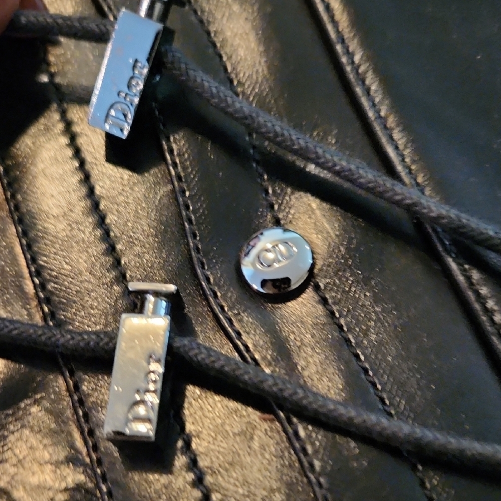 Dior Black Leather Gaiter Chaps 38.5 - Picture 7 of 10